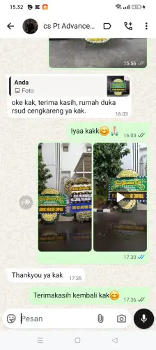 Testimonial Papan Bunga Pernikahan kendari